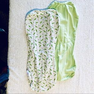 2-pack Summer Newborn/Infant SwaddleMe Original Baby Swaddle Green Pea
